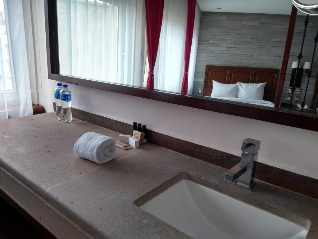 Двухместный (Улучшенный двухместный номер с 2 отдельными кроватями) отеля Hotel Alameda Centro Historico, Морелия