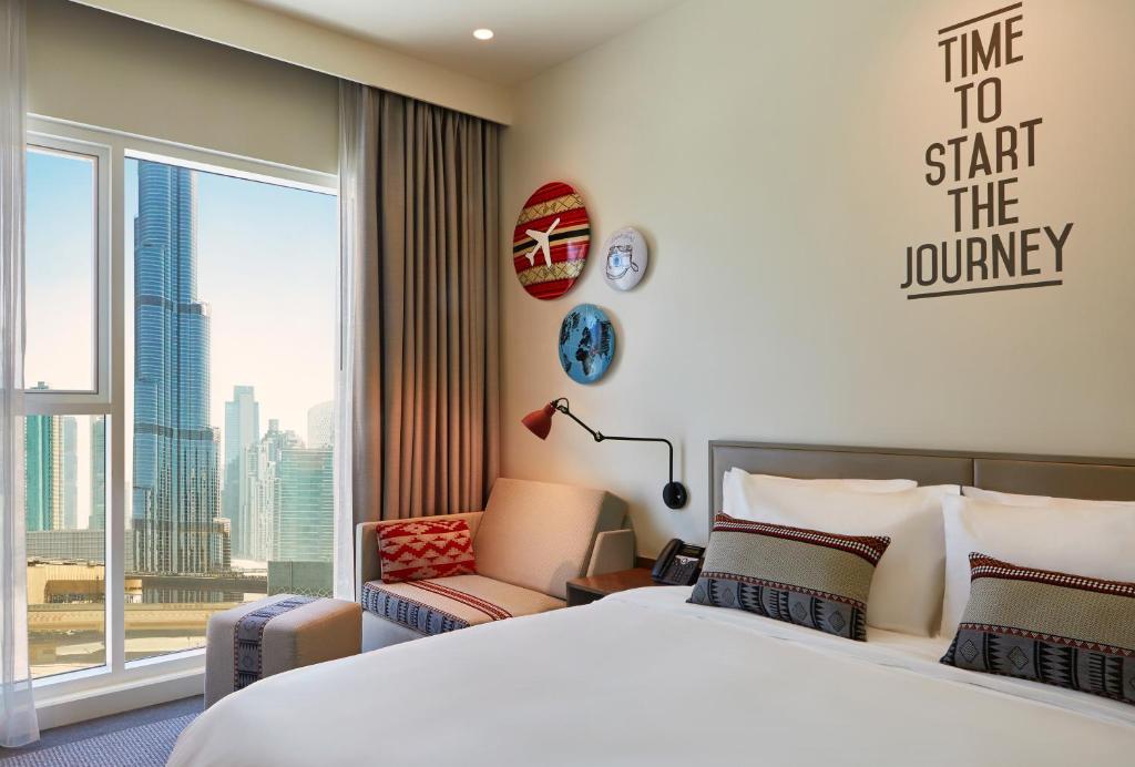 Двухместный (Номер «Ровер» - Вид на небоскреб Бурдж-Халифа) отеля Rove Downtown, Дубай