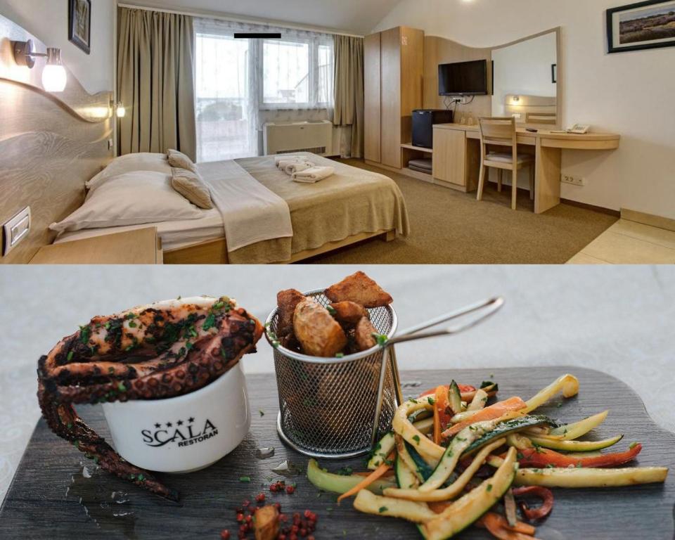 Двухместный (Двухместный номер Делюкс с 1 кроватью и балконом, вид на море) отеля Scala Bed & Breakfast, Водице