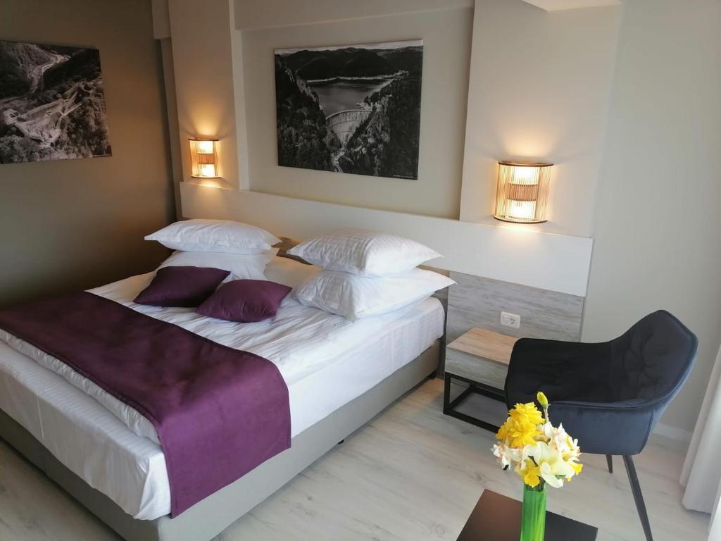 Двухместный (Стандартный двухместный номер с 1 кроватью или 2 отдельными кроватями) отеля Hotel Posada, Рымнику-Вылча