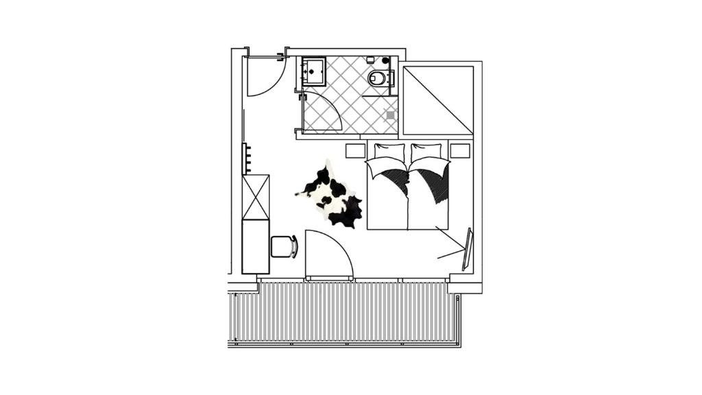 Двухместный (Стандартный двухместный номер с 1 кроватью и балконом) отеля alpslodge LIFE.STYLE.HOTEL.FISS, Фис