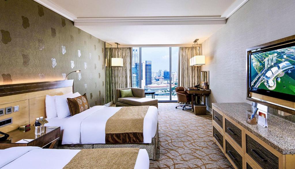 Двухместный (Двухместный номер Делюкс с 2 отдельными кроватями и видом на город) отеля Marina Bay Sands, Сингапур (город)