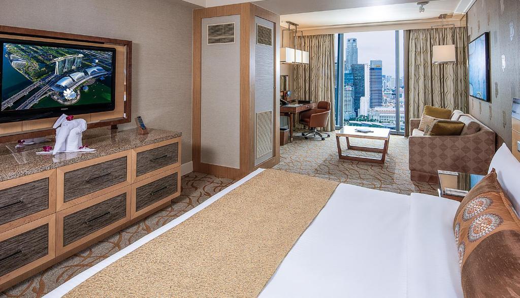 Двухместный (Номер Делюкс с кроватью размера «king-size» и видом на городской пейзаж) отеля Marina Bay Sands, Сингапур (город)