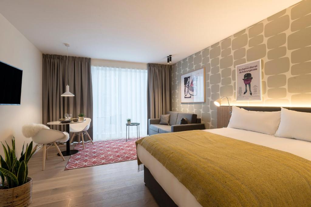 Студио (Номер-студио — Подходит для гостей с ограниченными физическими возможностями) апарт-отеля Antwerp City Hotel, Антверпен