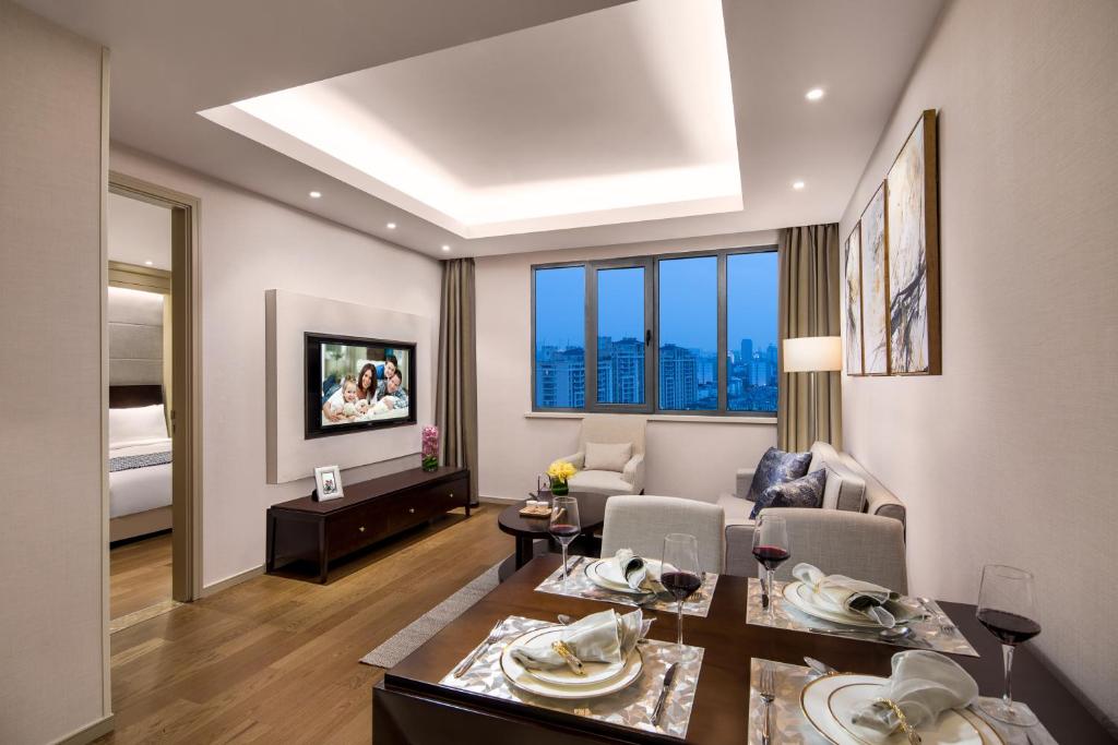 Апартаменты (Апартаменты с 2 спальнями) апартамента Somerset Emerald City Suzhou, Сучжоу