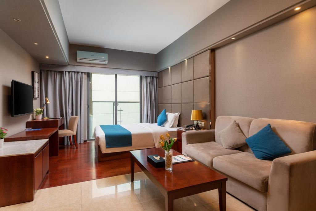 Двухместный (Двухместный номер Делюкс с 1 кроватью) апартамента Foshan Bodun International Serviced Apartment, Фошань