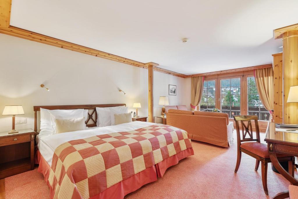 Сьюит (Классический улучшенный двухместный номер с 1 кроватью) отеля Grand Hotel Zermatterhof, Церматт