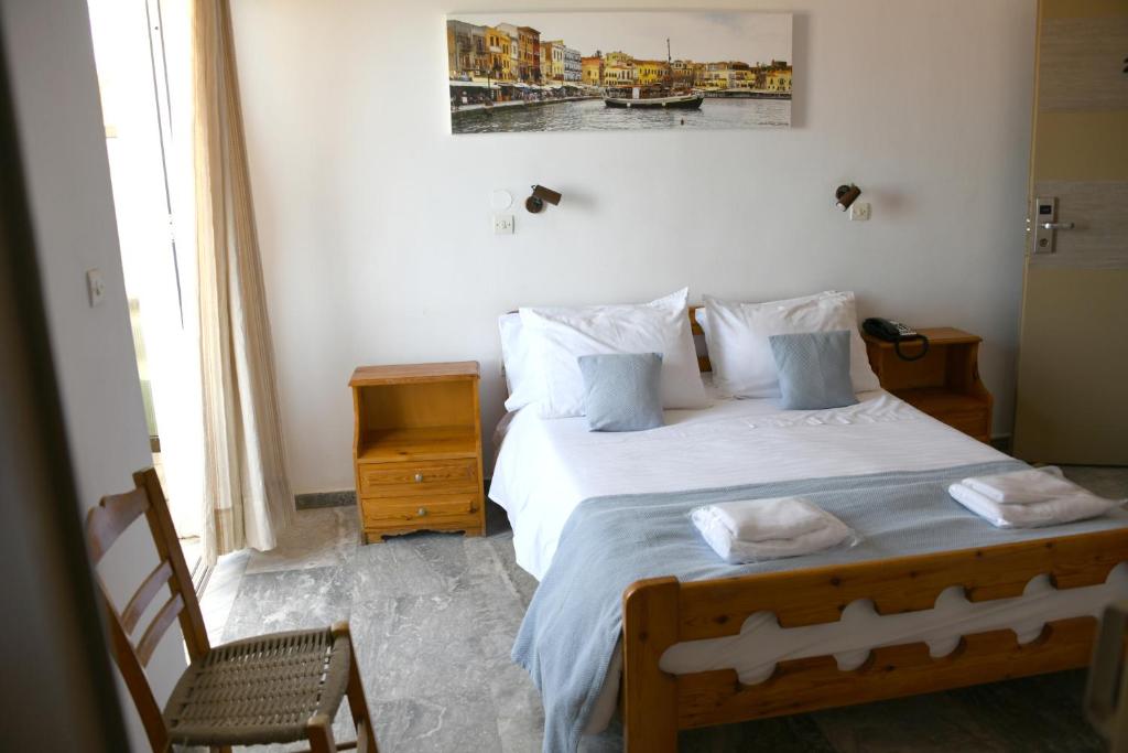Двухместный (Двухместный номер с 1 кроватью и частичным видом на море) отеля Klinakis Beach Hotel, Ханья