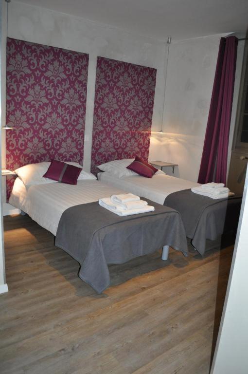 Двухместный (Двухместный номер с 2 отдельными кроватями) отеля Hotel du Raisin, Лозанна
