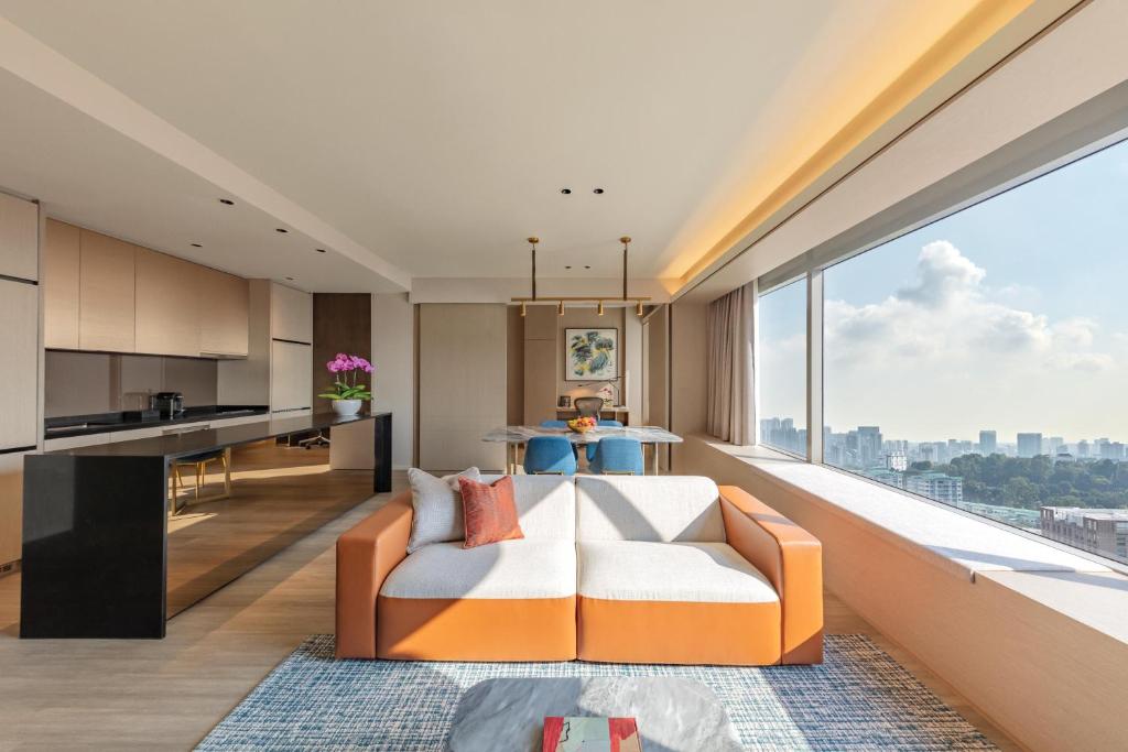 Апартаменты (Апартаменты с 1 спальней - Пентхаус (двухуровневый)), Pan Pacific Serviced Suites Orchard, Singapore