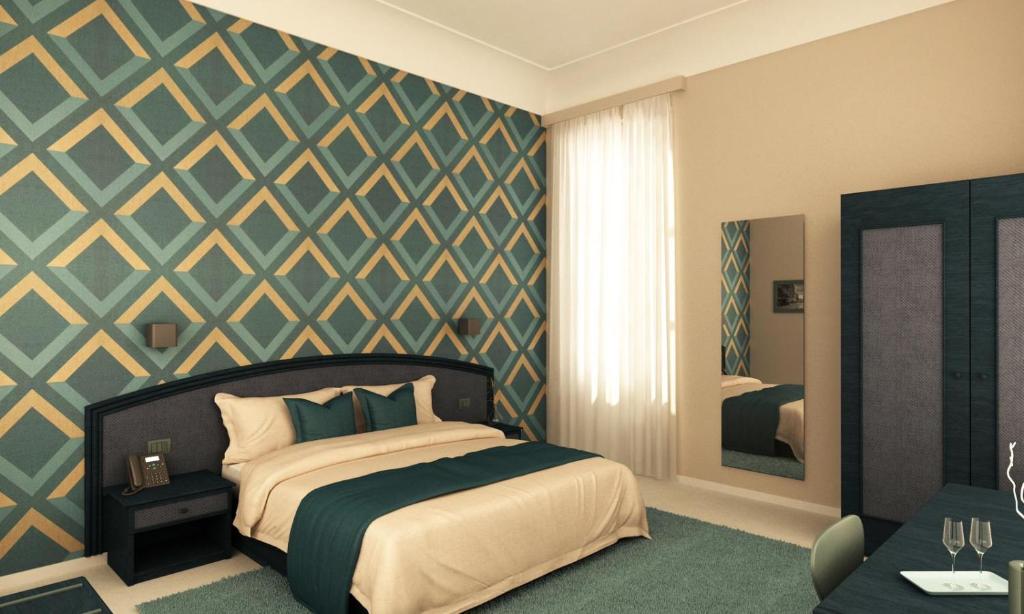 Двухместный (Двухместный номер с 1 кроватью или 2 отдельными кроватями и видом на море) отеля Hotel Gran Bretagna, Сиракузы