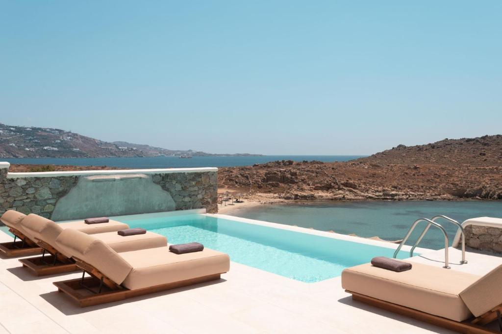 Вилла (Вилла с собственным бассейном) апарт-отеля Casa Del Mar Mykonos Seaside Resort, Агиос-Иоаннис