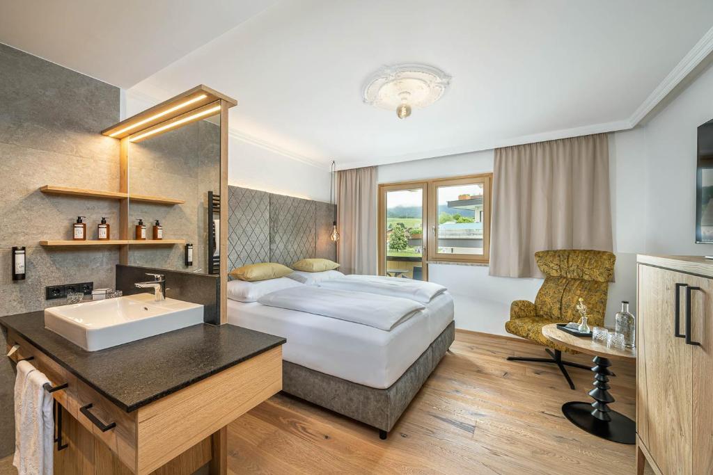 Двухместный (Двухместный номер «Комфорт» с 1 кроватью) отеля Naturhotel Thalerhof, Мария-Альм