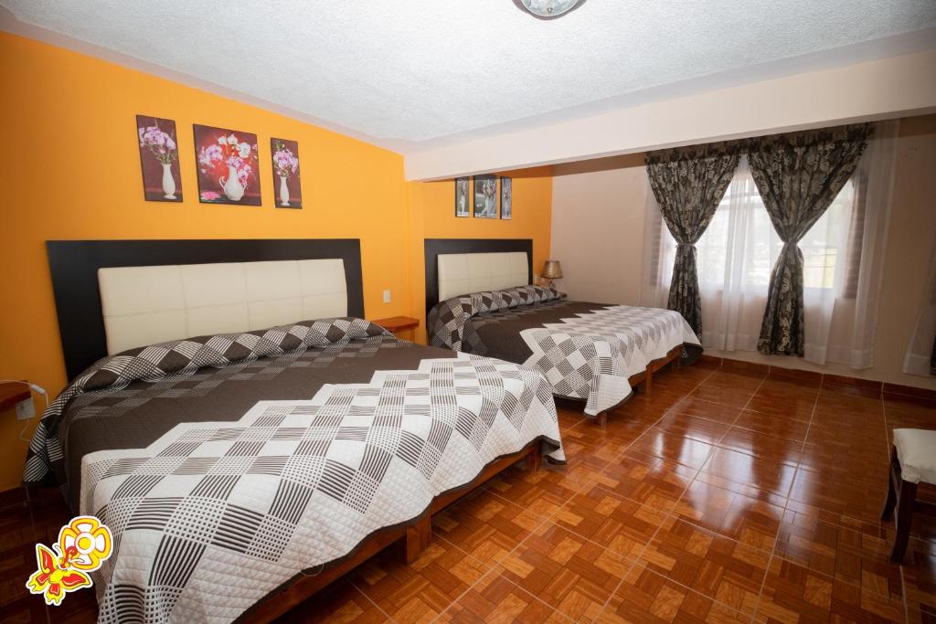 Двухместный (Номер Делюкс с 2 кроватями размера «queen-size») отеля Posada Jatziri, Сан-Хуан-Теотиуакан