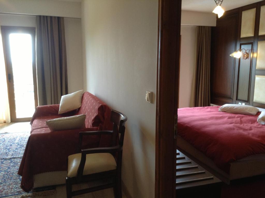 Сьюит (Люкс с 1 спальней и видом на бассейн) отеля Hotel Orfeas, Калампака