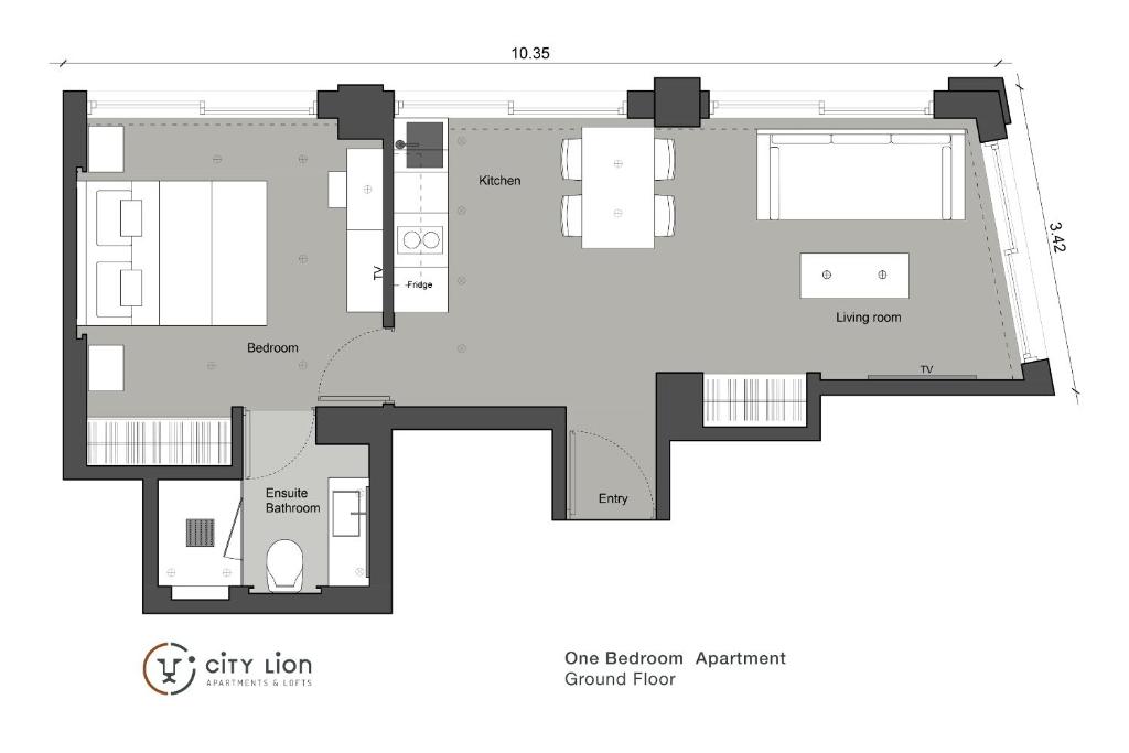 Апартаменты (Апартаменты - 1-й этаж), City Lion