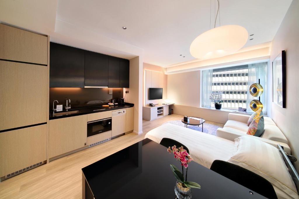 Сьюит (Представительский пятиместный люкс с 2 спальнями) апарт-отеля Pan Pacific Serviced Suites Orchard, Singapore, Сингапур (город)