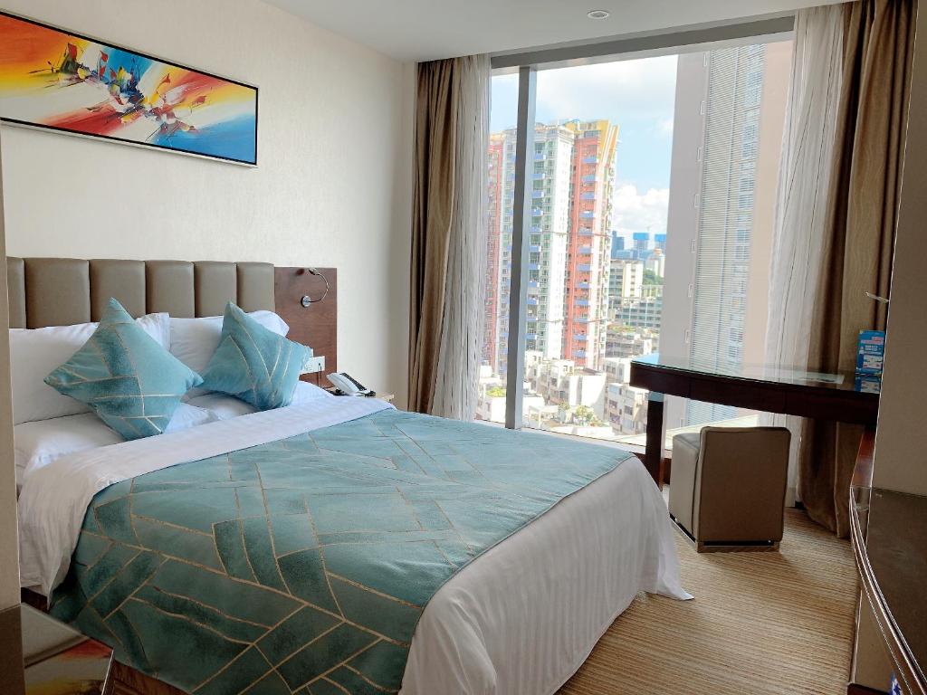Двухместный (Двухместный номер Делюкс с 1 кроватью и видом на море) отеля L Hotels Changsheng Branch, Чжухай