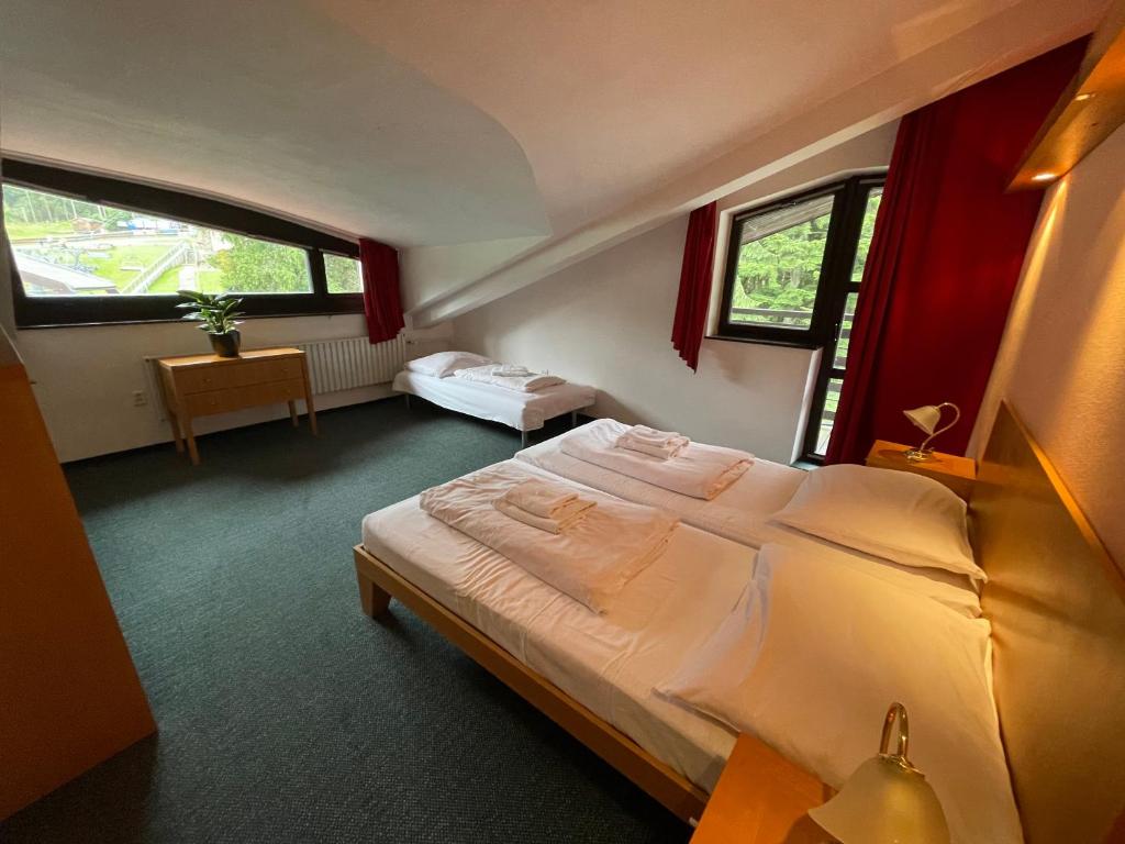 Двухместный (Двухместный номер с 1 кроватью или 2 отдельными кроватями и балконом) отеля Bohemia, Железна-Руда