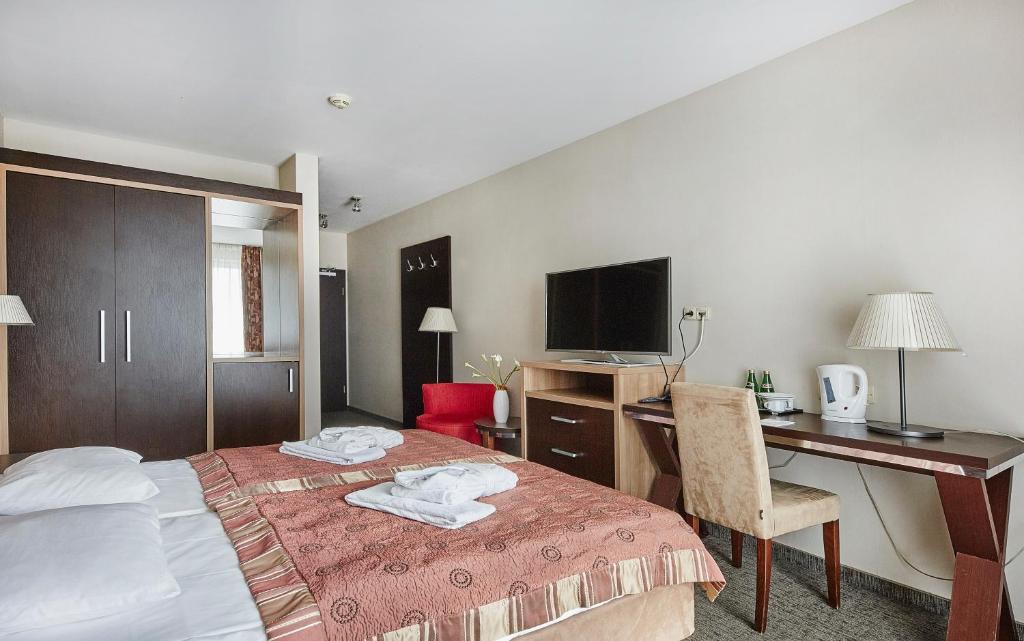 Двухместный (Двухместный номер «Комфорт» с 1 кроватью или 2 отдельными кроватями (для 2-3 взрослых)) отеля Hotel Diva SPA, Колобжег