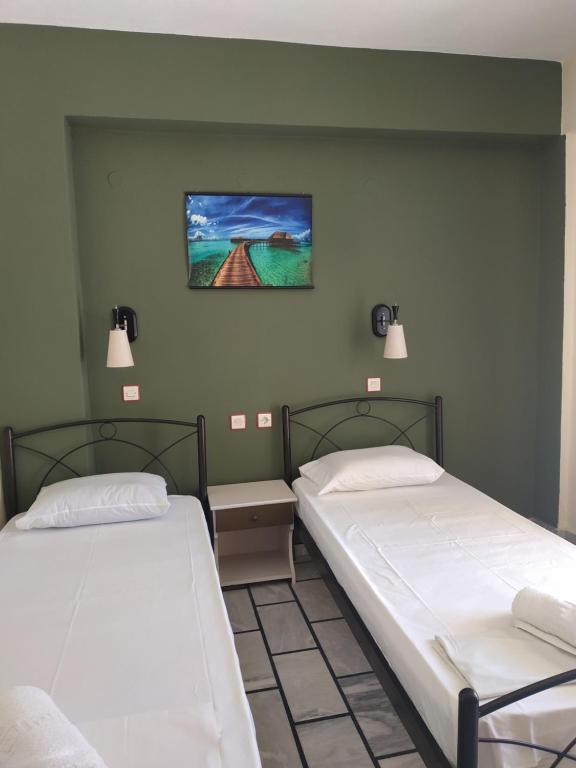 Двухместный (Двухместный номер с 2 отдельными кроватями и террасой) апарт-отеля VILLA NITSA Hotel near the beach, Кавос
