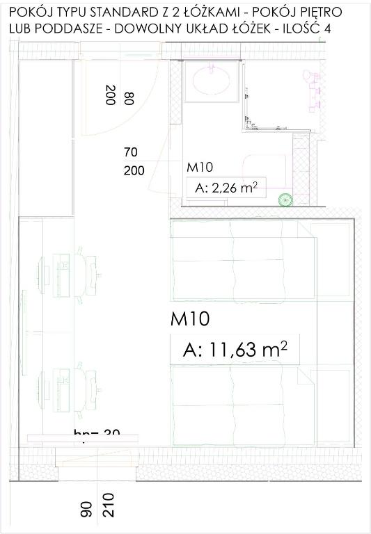 Двухместный (Стандартный двухместный номер с 2 отдельными кроватями) хостела iroom, Люблин