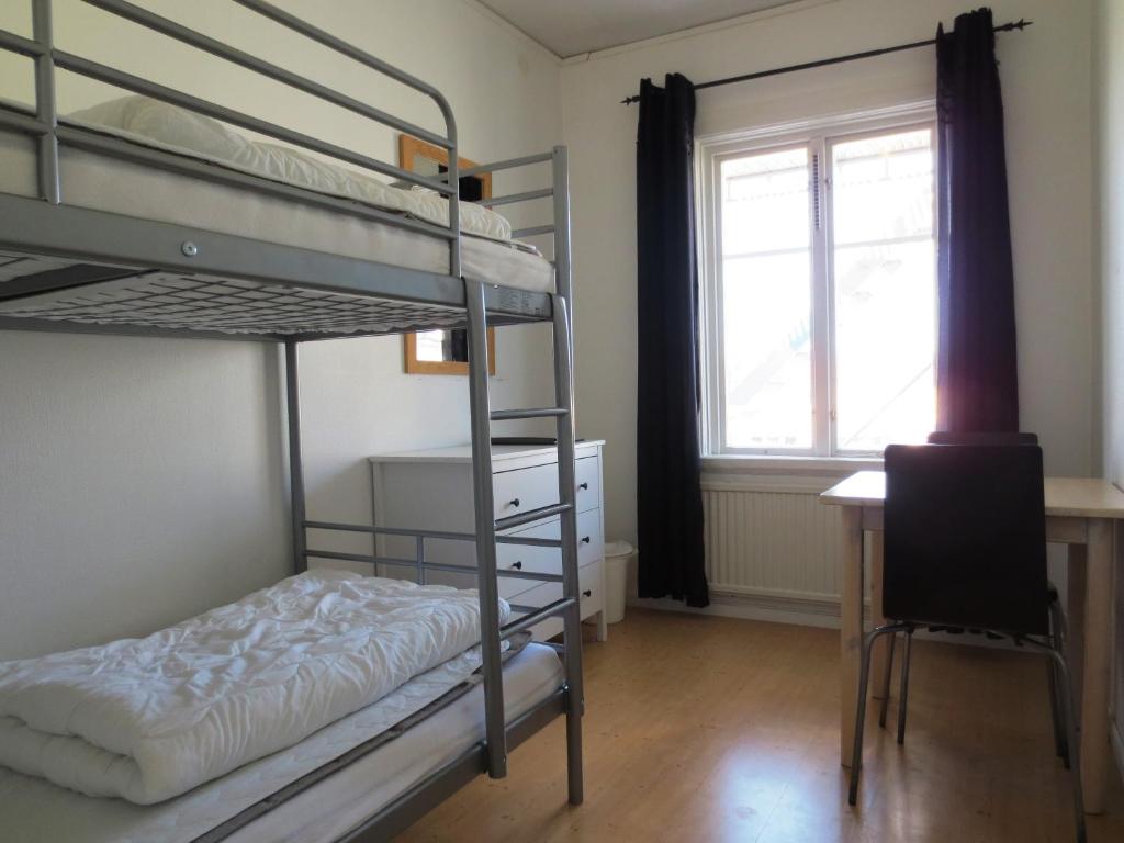 Двухместный (Двухместный номер с 2 отдельными кроватями и общей ванной комнатой) хостела Wisby Jernväg Hostel, Висбю