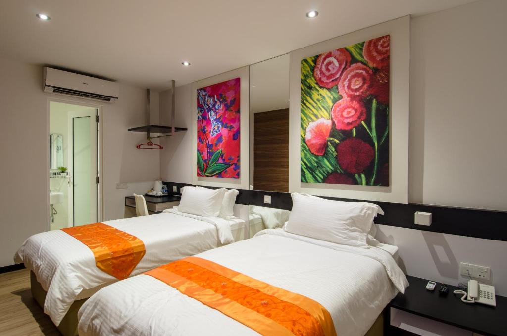 Двухместный (Стандартный двухместный номер с 2 отдельными кроватями) отеля 12FLY Hotel Kuala Lumpur, Куала-Лумпур