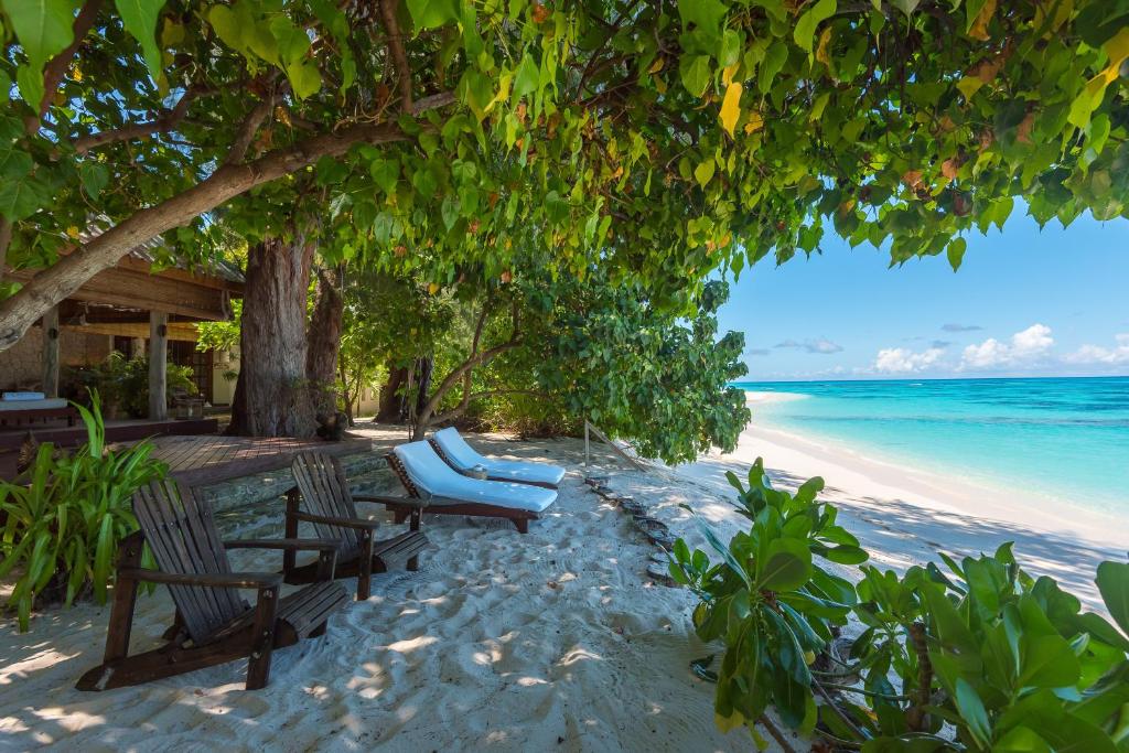 Двухместный (Спа-коттедж рядом с пляжем) отеля Denis Private Island Seychelles, Денис