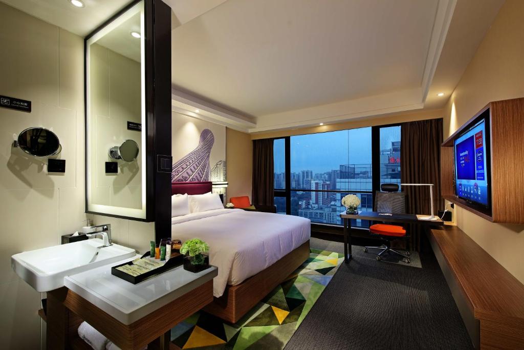 Двухместный (Comfort Double Room - Fancy Package) отеля Hampton by Hilton Guangzhou Zhujiang New Town, Гуанчжоу