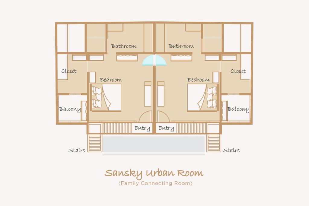 Семейный (Sansky Urban Room - (Family Connecting Room)), Курортный отель Putahracsa Hua Hin Resort