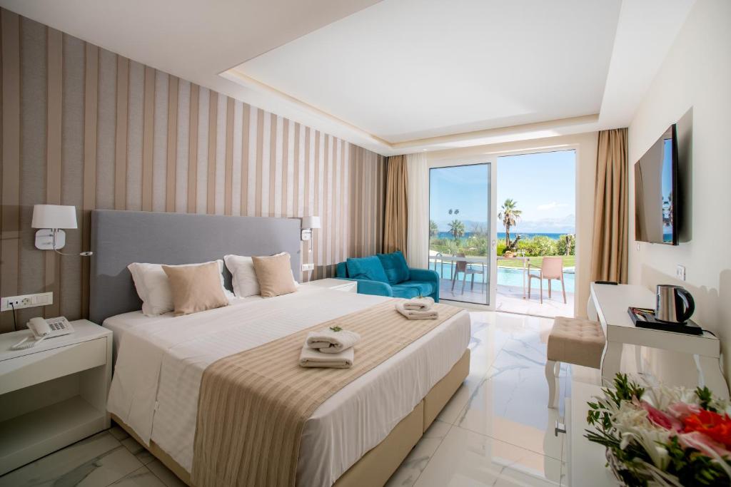 Двухместный (Двухместный номер с 1 кроватью или 2 отдельными кроватями, доступ в бассейн) отеля Ibiscus Corfu Hotel, Рода