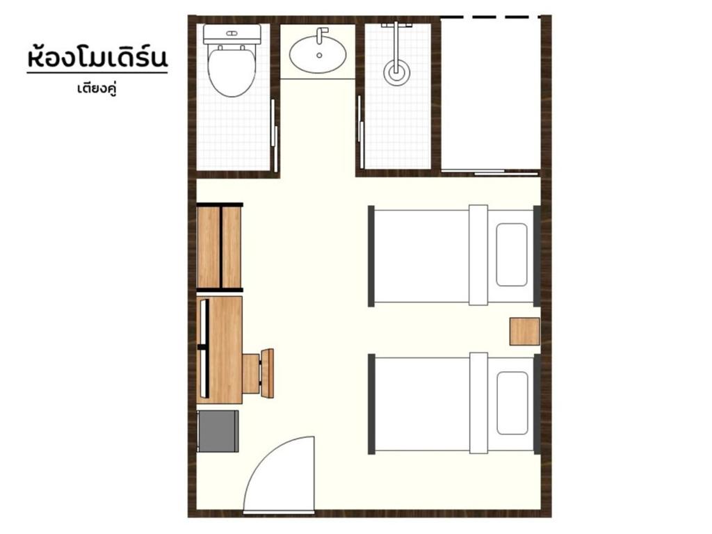 Апартаменты (Двухместный номер Делюкс с 2 отдельными кроватями) апарт-отеля Thip Mansion Don Mueang Airport, Бангкок