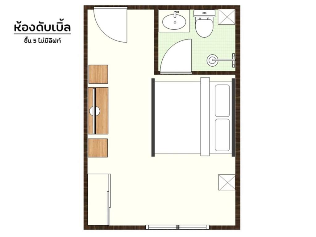 Апартаменты (Двухместный номер 1 кроватью и душем (6 этаж без лифта)) апарт-отеля Thip Mansion Don Mueang Airport, Бангкок