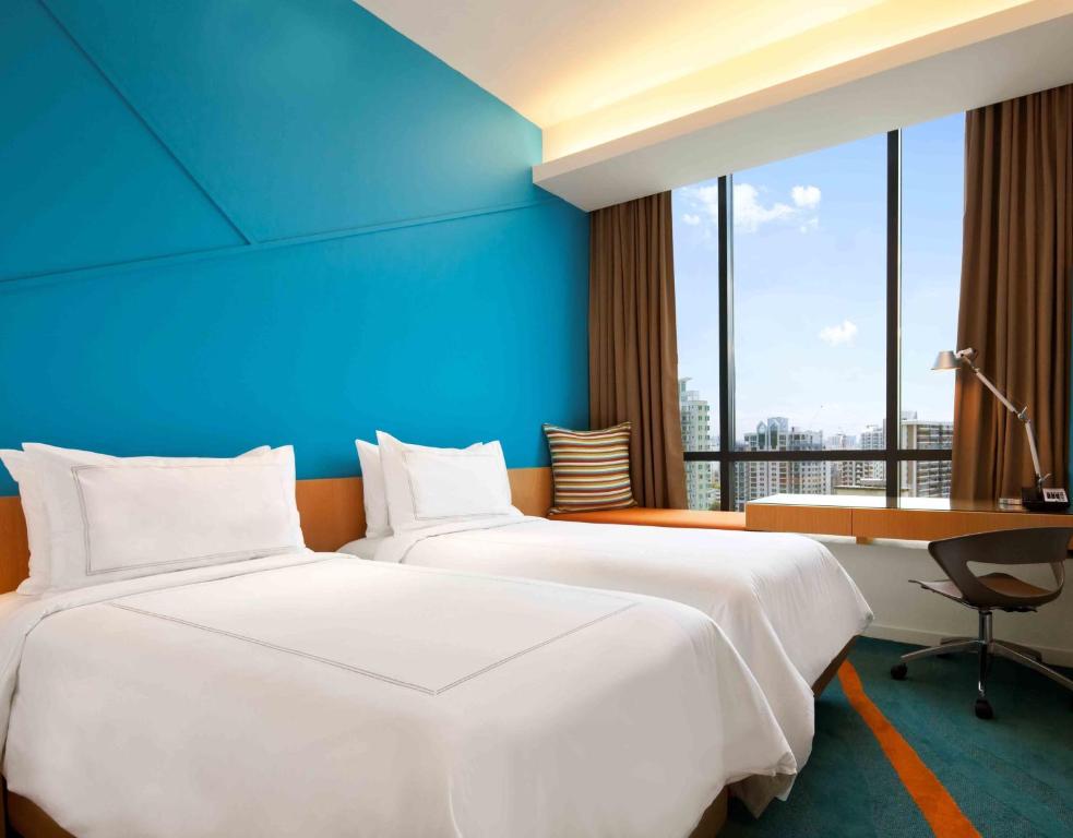 Двухместный (Стандартный двухместный номер с 2 отдельными кроватями — Для некурящих) отеля Days Hotel Singapore at Zhongshan Park, Сингапур (город)