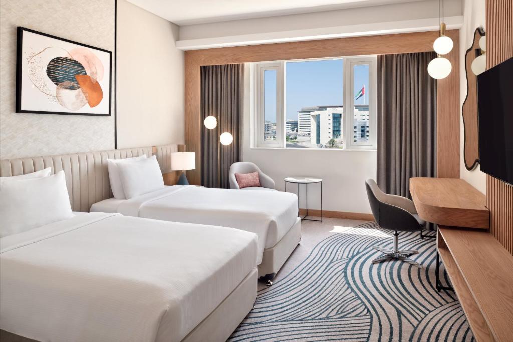 Двухместный (Стандартный двухместный номер с 2 отдельными кроватями - Для курящих) отеля Ramada Jumeirah Hotel, Дубай
