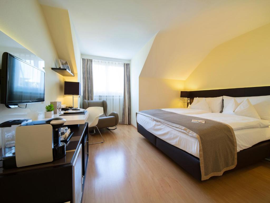 Одноместный (Стандартный двухместный номер с 1 кроватью (для 1 взрослого)) отеля Hotel Spalentor, Базель