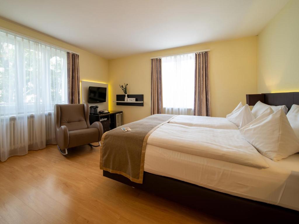 Одноместный (Двухместный номер «Комфорт» с 1 кроватью (для 1 взрослого)) отеля Hotel Spalentor, Базель