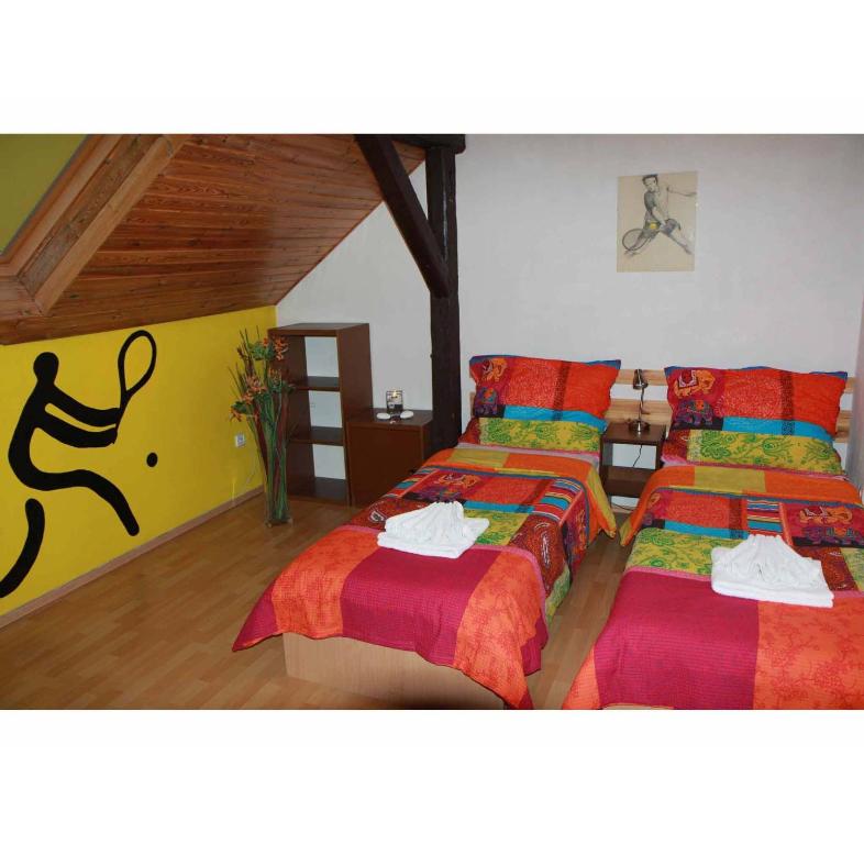 Двухместный (Стандартный двухместный номер с 1 кроватью или 2 отдельными кроватями и общей ванной комнатой) отеля Bed & Breakfast Brno, Брно