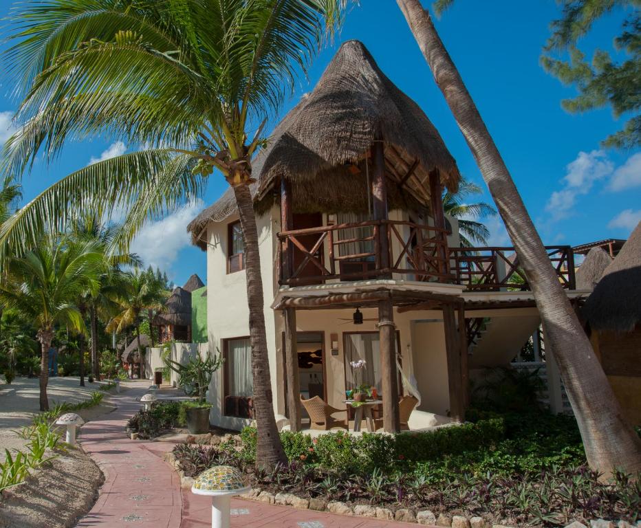 Двухместный (Двухместный номер Palapa с 1 кроватью, вид на океан), Mahekal Beach Resort