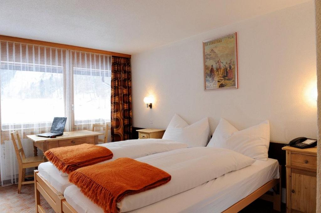 Двухместный (Двухместный номер с 1 кроватью или 2 отдельными кроватями) отеля Hotel Schützen Lauterbrunnen, Лаутербруннен