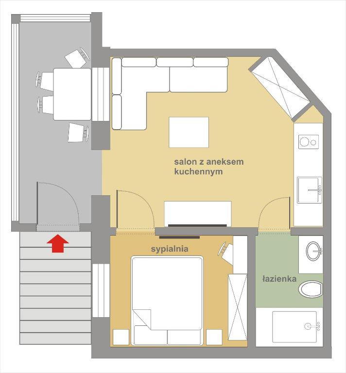 Апартаменты (Апартаменты с 1 спальней: Helska, 4/1A), Sanhaus Apartments