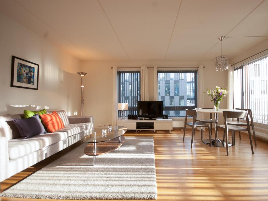 Апартаменты (Апартаменты с 2 спальнями) апарт-отеля Bjørvika Apartments, Осло