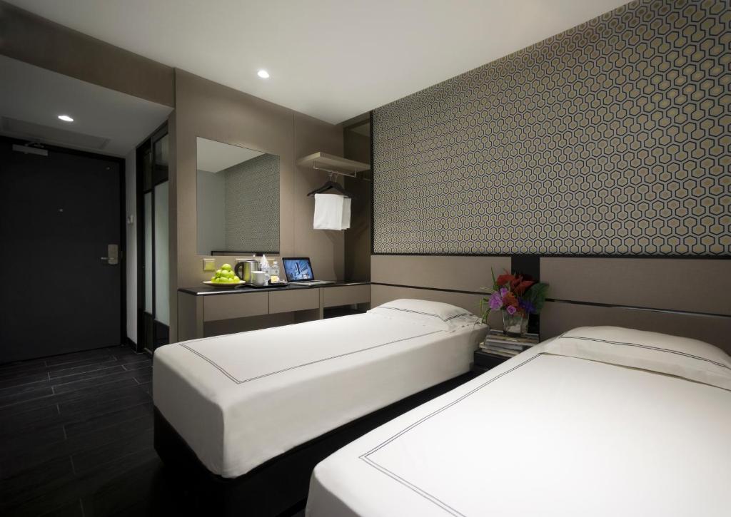 Двухместный (Улучшенный двухместный номер с 2 отдельными кроватями) отеля Venue Hotel The Lily, Сингапур (город)