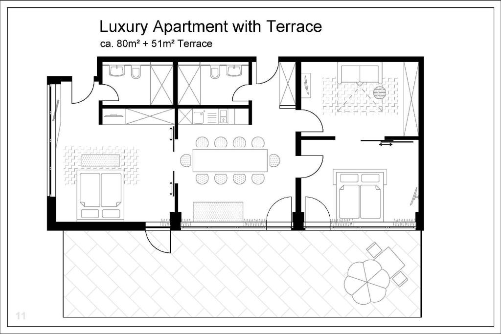 Апартаменты (Роскошные апартаменты с террасой (для 6 взрослых)), MLOFT Apartments München