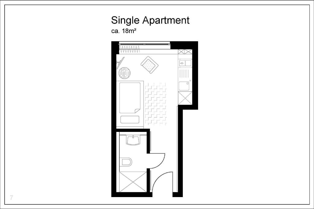 Студио (Стандартный номер-студио (для 1 взрослого)), MLOFT Apartments München