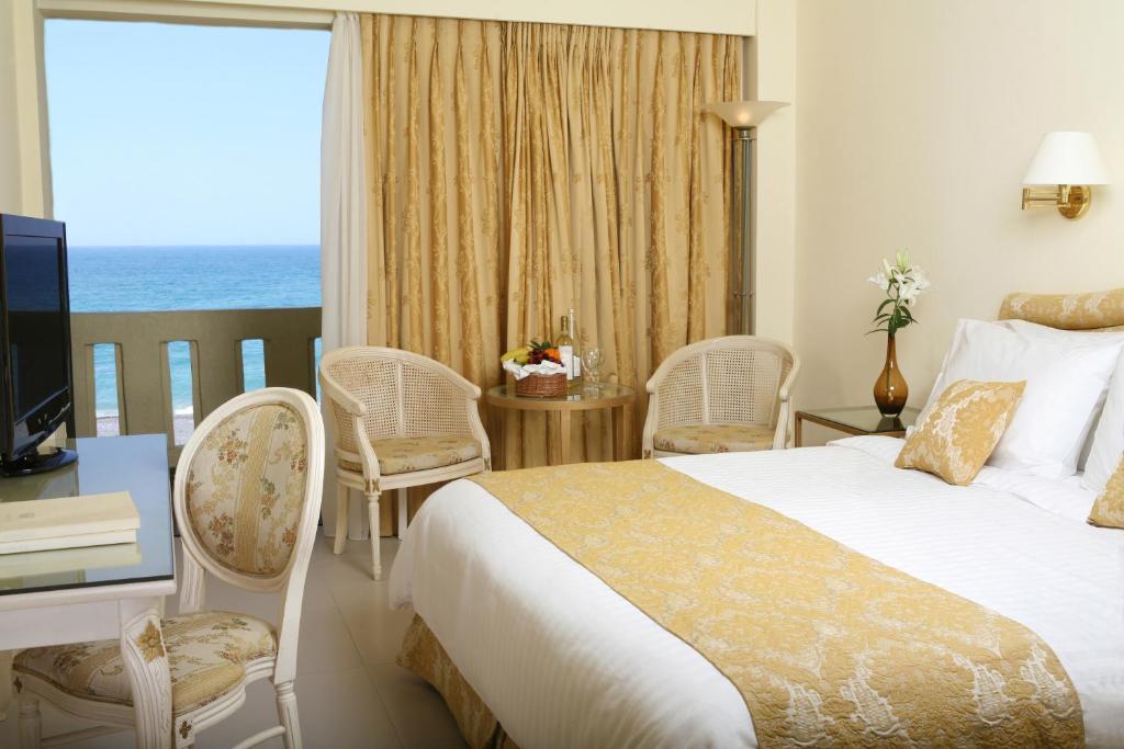Двухместный (Двухместный номер с 1 кроватью с видом на море) курортного отеля Aquila Rithymna Beach, Аделианос Кампос