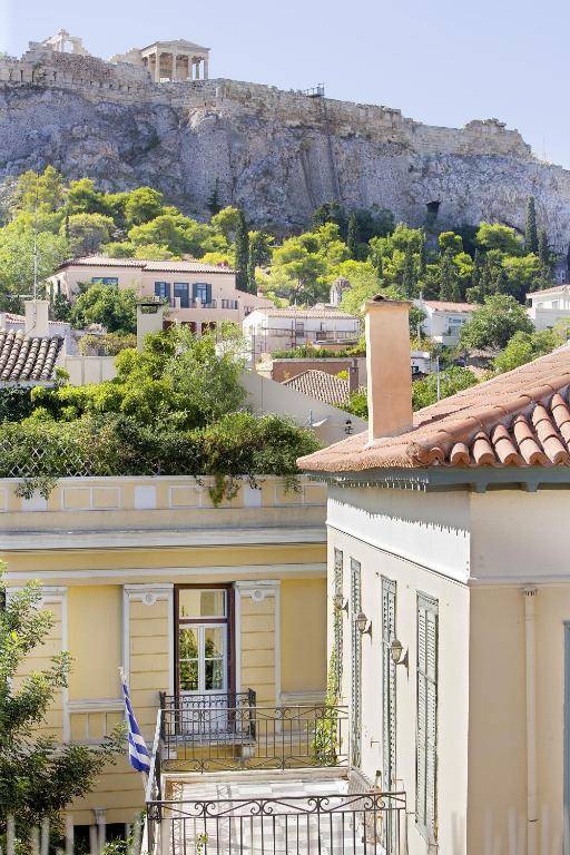 Двухместный (Двухместный номер с 1 кроватью или 2 отдельными кроватями и видом на Акрополис) отеля Adrian Hotel, Афины