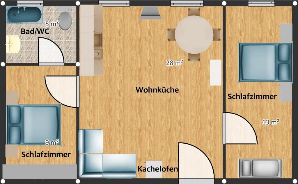 Апартаменты (Апартаменты с 2 спальнями) гостевого дома Adlerhorst, Санкт-Антон-ам-Арльберг