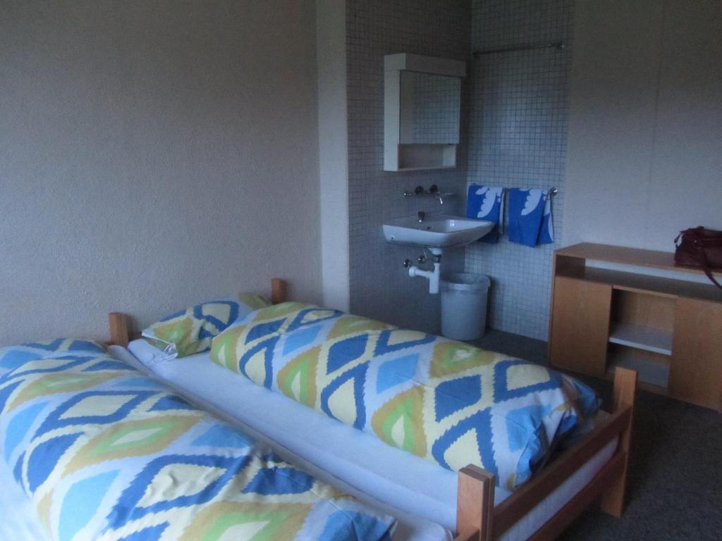 Двухместный (Двухместный номер с 1 кроватью и общей ванной комнатой) хостела Ruderhaus Garni, Санкт-Галлен